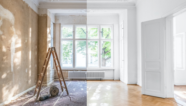 Before and After Renovation Before and after image of a renovation